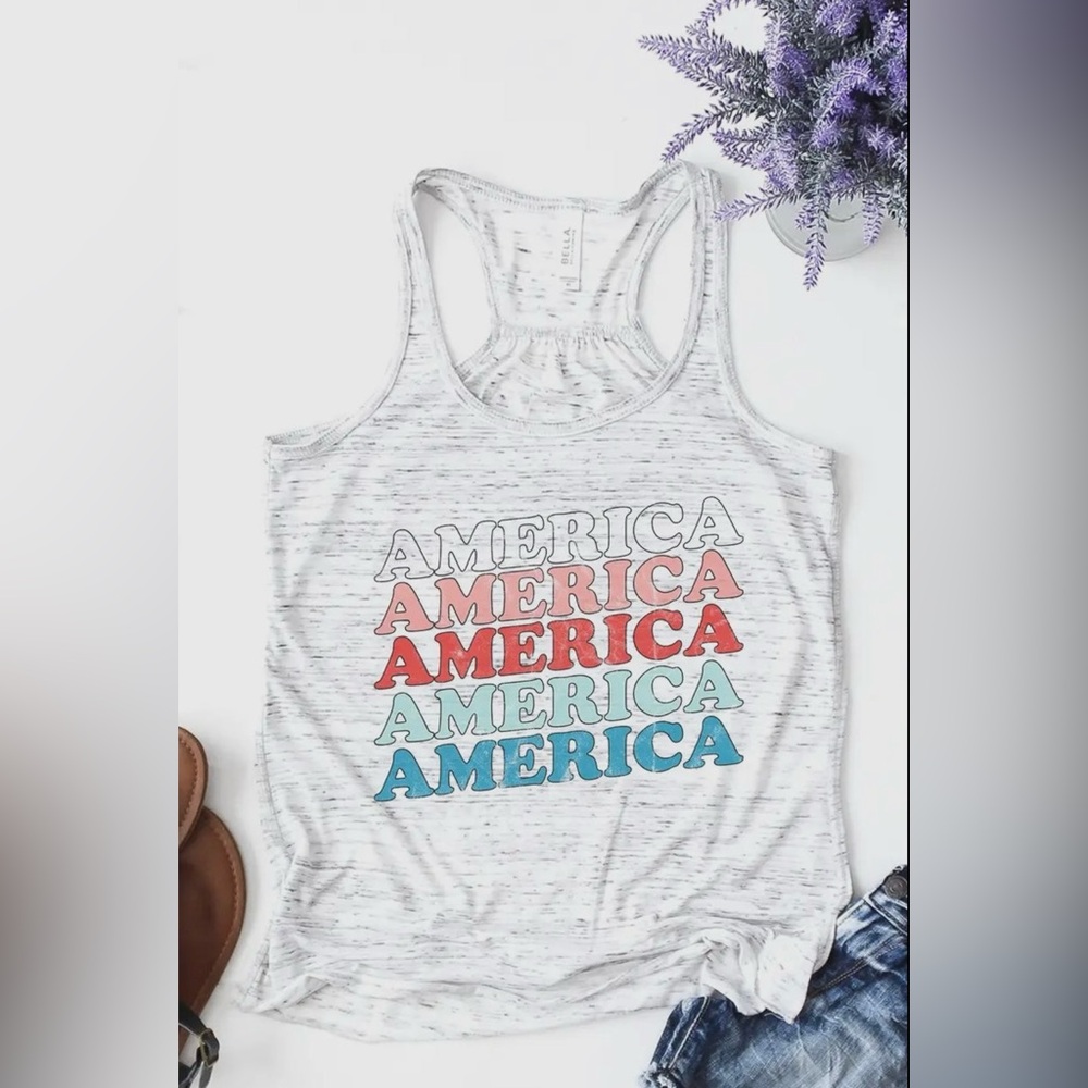 America Repeat Patriotic 4th Of July Tank Top